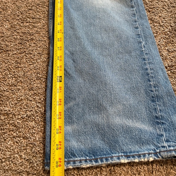Madewell Light Blue Flare Jeans Low Sluggy Baggy size 27 - Picture 4 of 11